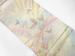 佐賀錦　蝶に箔散らし模様織り出し　袋帯